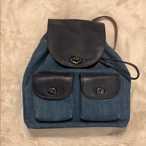 Coach denim backpack